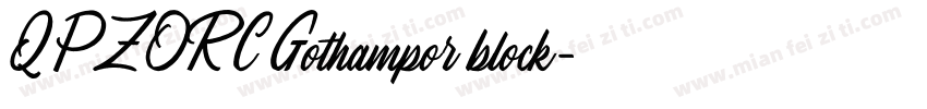 QPZORC Gothampor block字体转换
